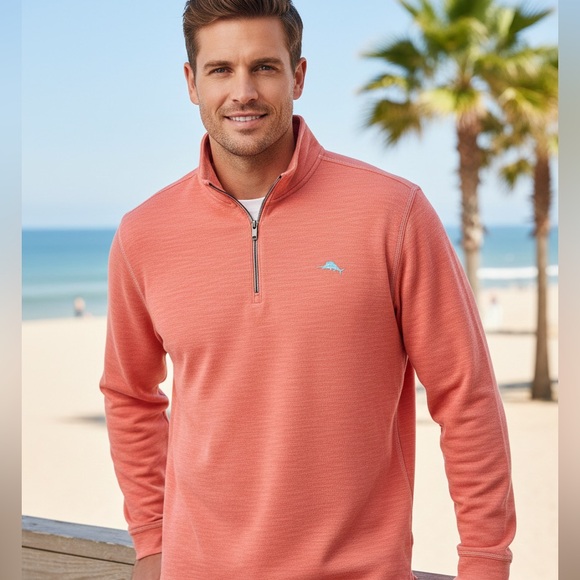 Tommy Bahama Other - Tommy Bahama Coral Pullover quarter zip 3xl